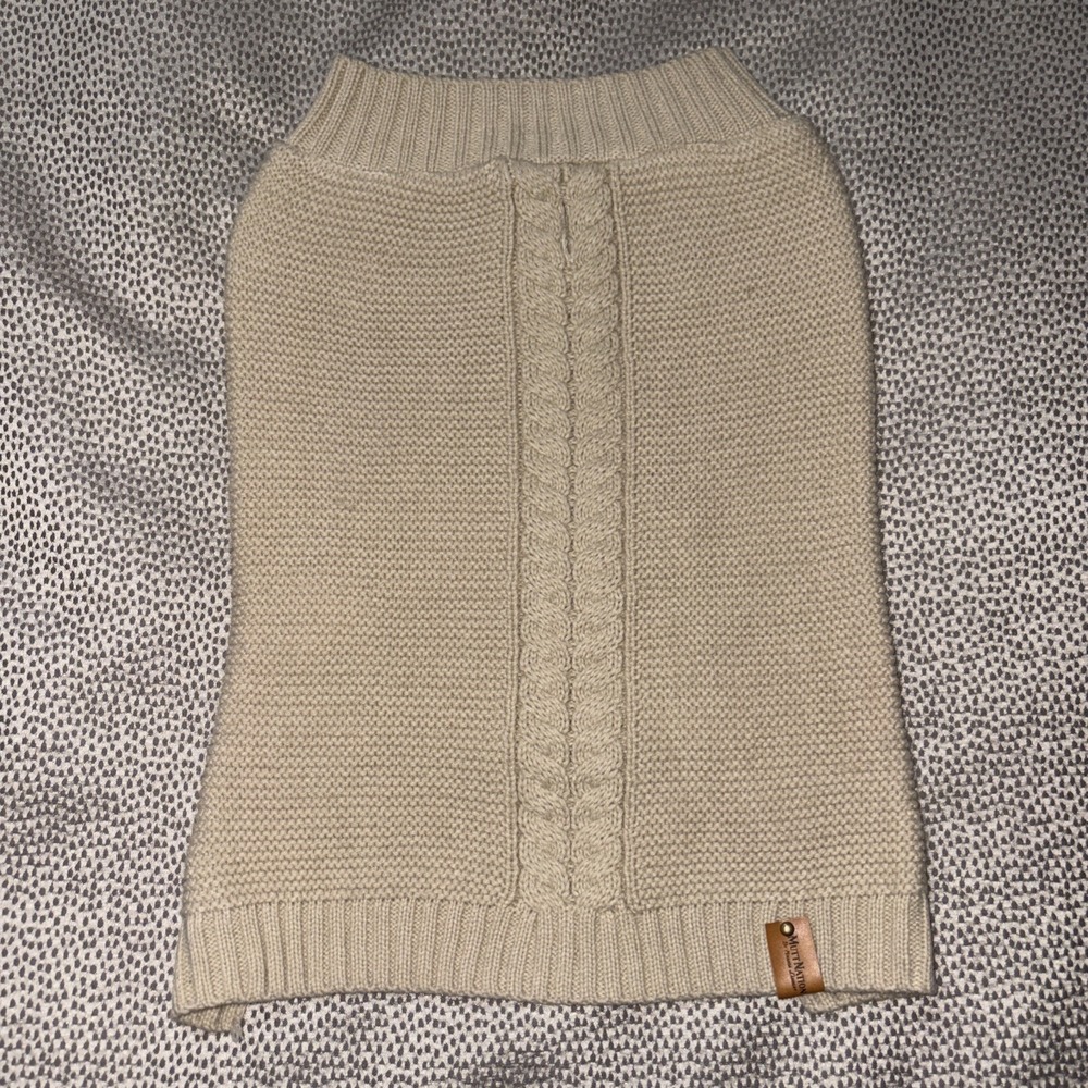 MUTT NATION By Miranda Lambert Dog‎ Tan Cable Sweater Large